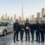 Tour guides posing for photo