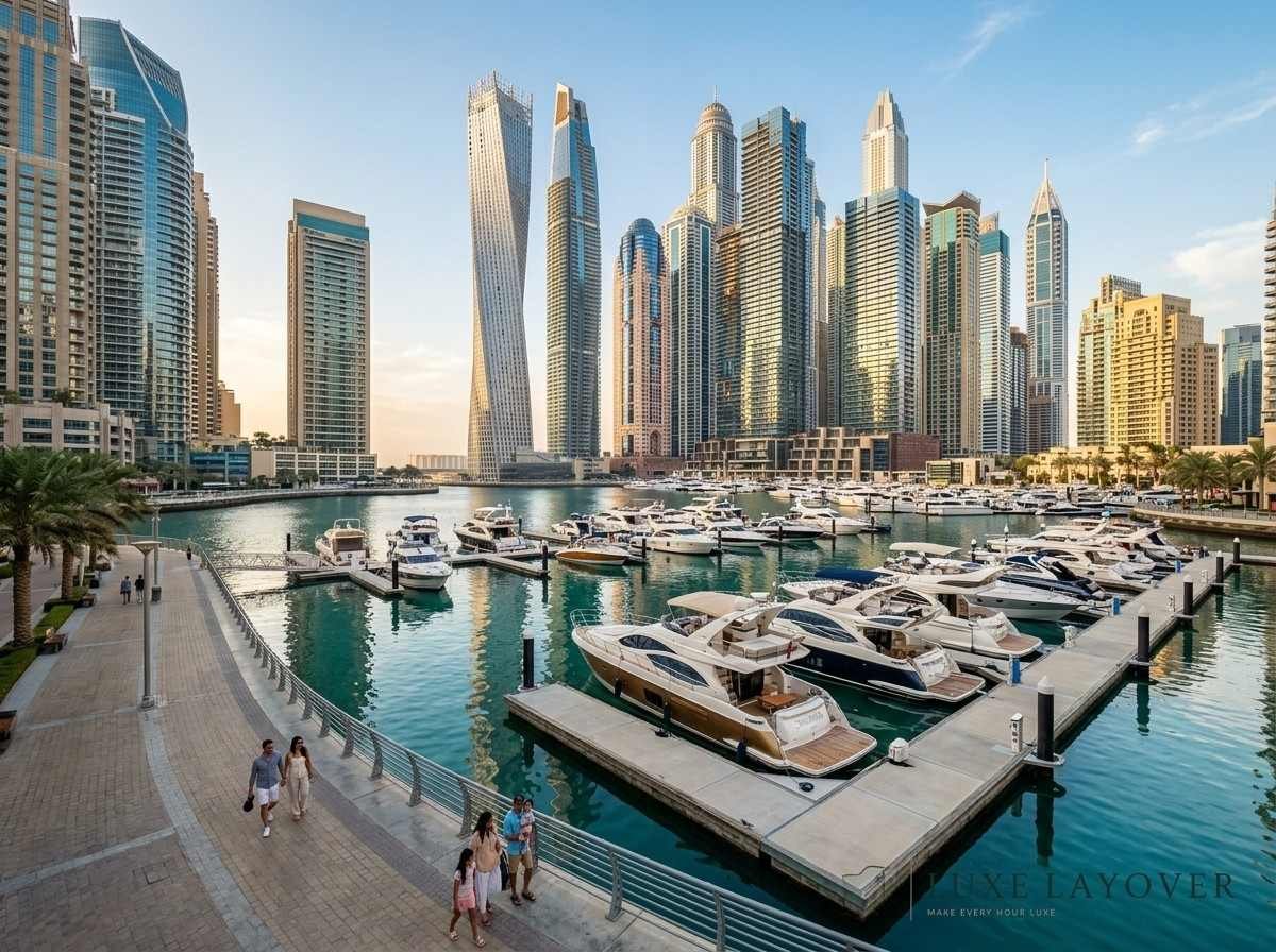 Dubai Marina and JBR on a private Dubai city tour