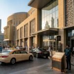 Visitors outside Dubai Mall