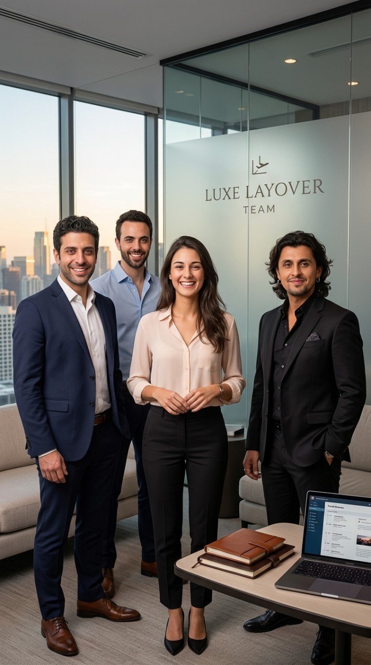 The Luxe Layover team in the Abu Dhabi office